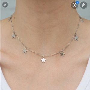 Brandy Mellville Silver Stars Charm Chocker
